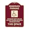 Signmission Reserved Parking Vehicles or Dis Vet Plates or State Disabled Card This Space, BU-1824-22999 A-DES-BU-1824-22999 - alternate 1
